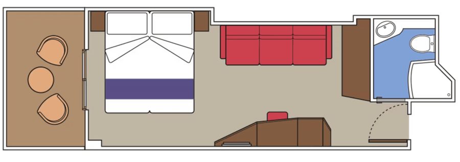 Каюта «С балконом (Balcony)» — MSC Armonia